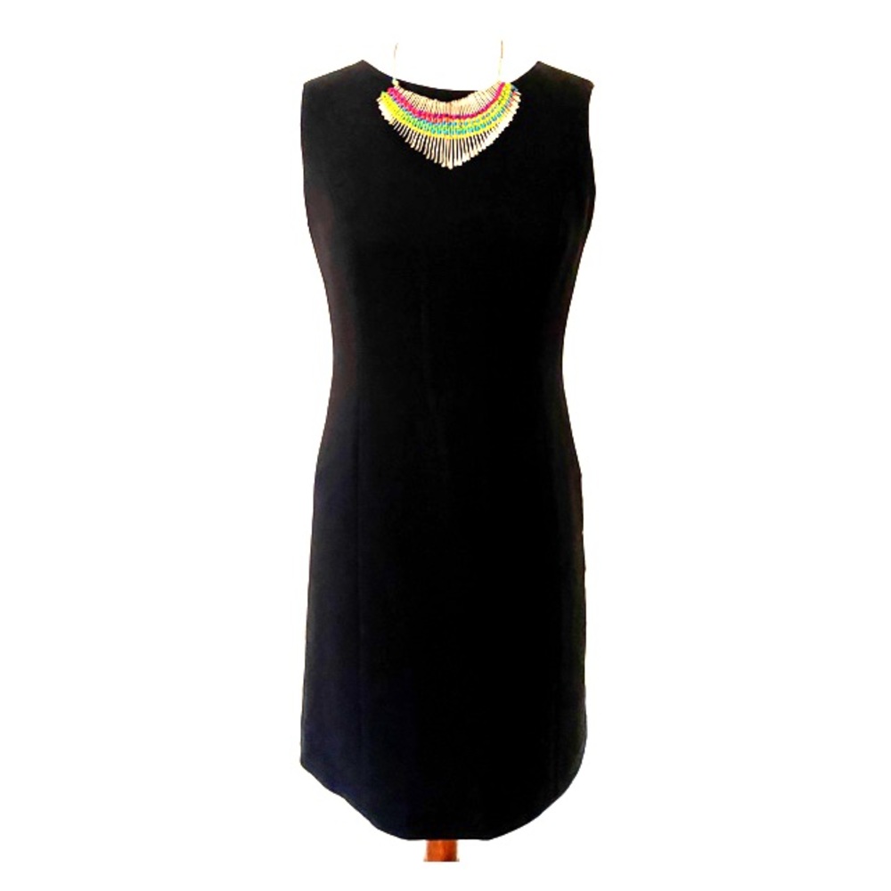 Classic Black Tailored Sheath Dress